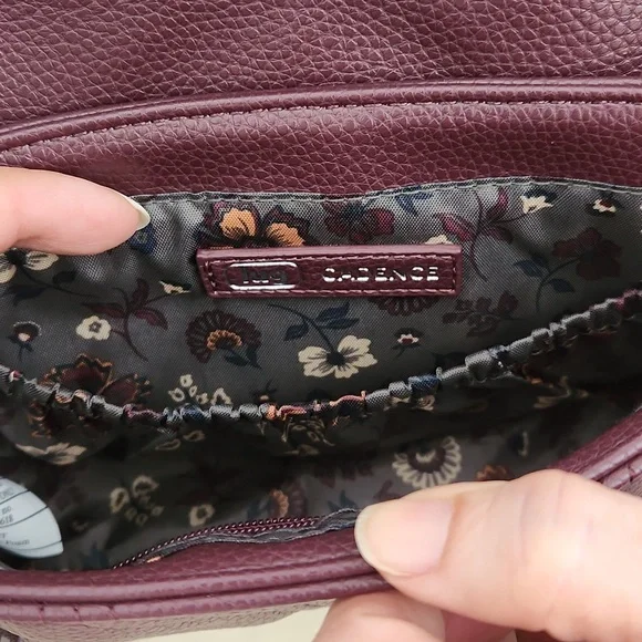 Burgundy Lug Mini Cadence Bag - Picture 3 of 3